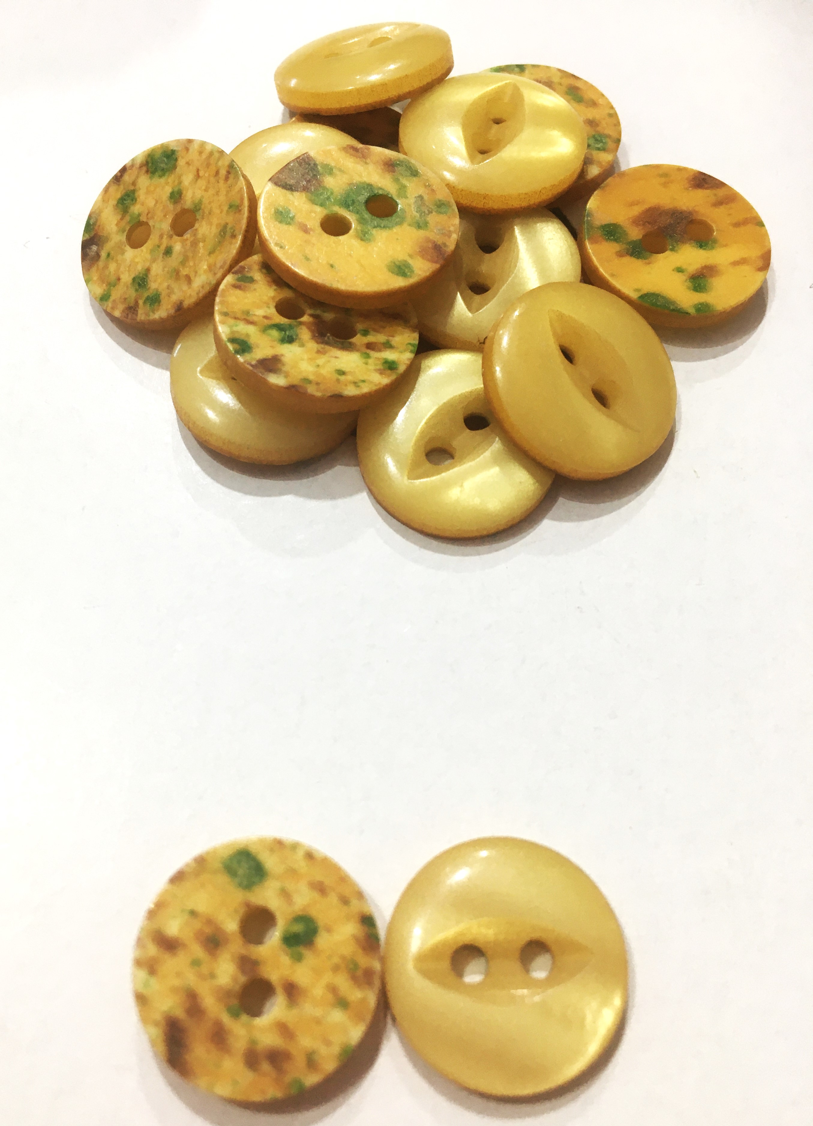 Yellow buttons