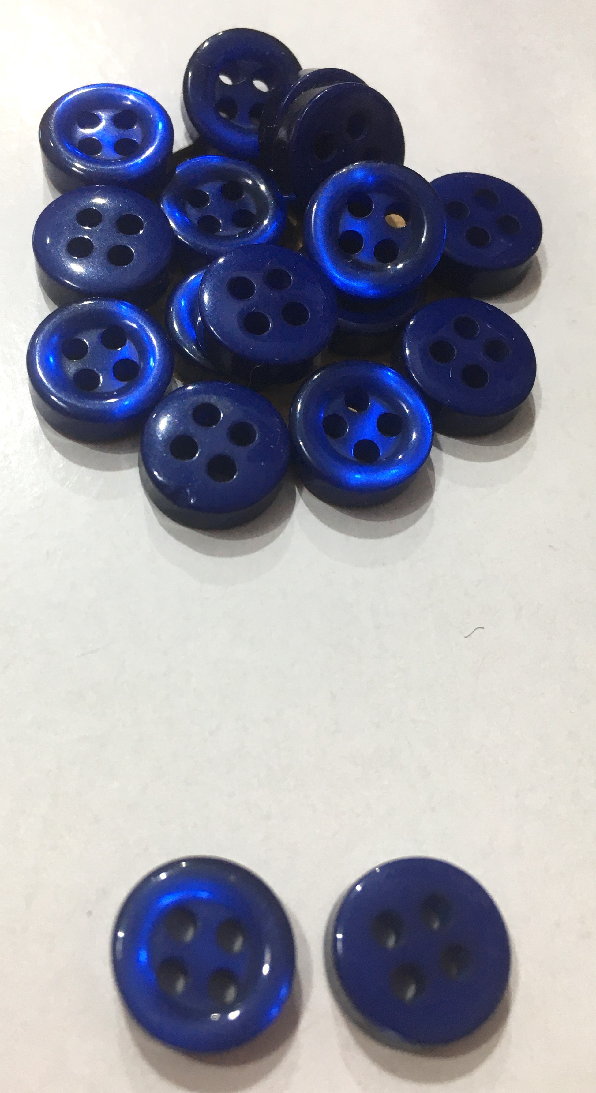 Blue buttons